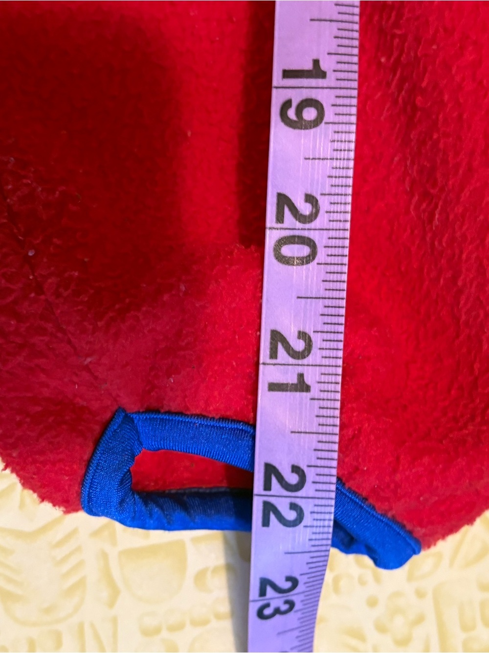 Vintage Red Fleece Pullover with Blue Trim - Picture 9 of 9